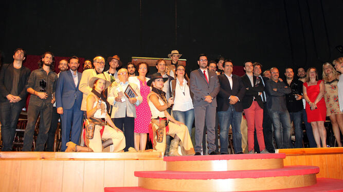 Premiados e invitados a la edición del pasado año del Almería Western Film Festival.