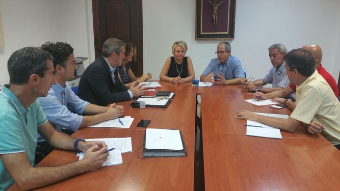 Reunión del Consorcio mantenida en el Ayuntamiento de Roquetas.