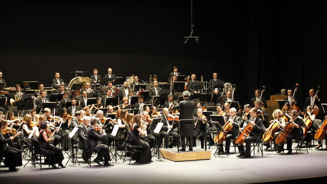 Un momento de la actuación de la Orquesta Sinfónica RTVE.