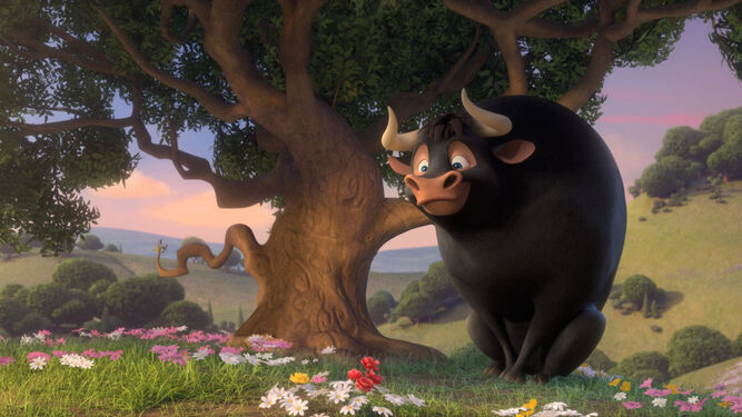 Una imagen de la película que recupera el personaje del toro Ferdinand.
