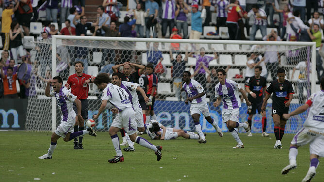 Sesma, en la 2007-08, logró el 1-0 para el Valladolid en el minuto 94.