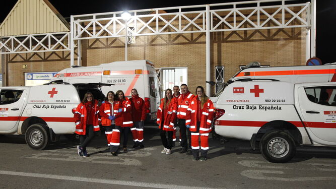 Los preparativos se realizan en la instalación de Cruz Roja en el Puerto.