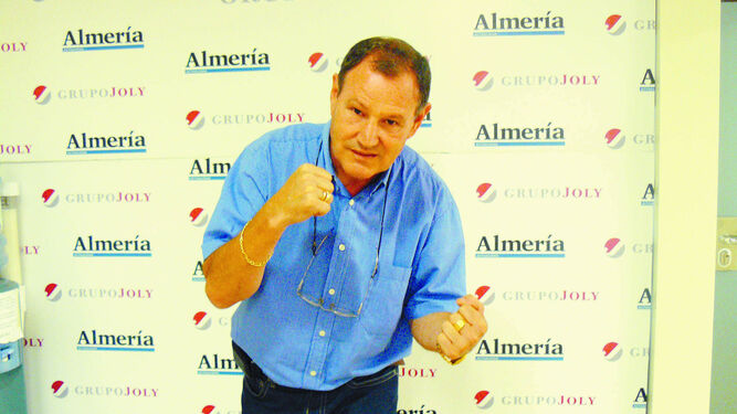 Juan Francisco Rodríguez en una visita a la redacción de 'Diario de Almería' en octubre de 2009