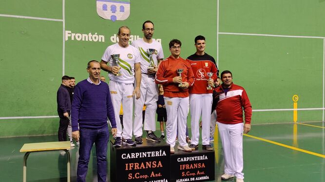 El podium de este Campeonato de Andalucía celebrado en tierras alhameñas.