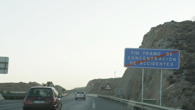 Imagen de la A-7 entre Almería y Aguadulce.