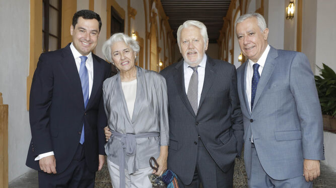 Juan Manuel Moreno Bonilla, Lola Palma, el abogado Francisco Ballester y Javier Arenas.