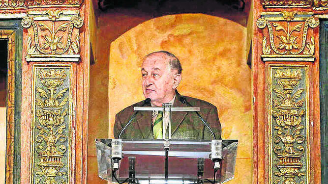El escritor Juan Goytisolo, durante un acto celebrado en Sevilla en abril de 2017.