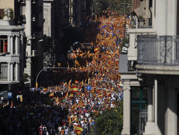 Las im&aacute;genes de la marcha por la unidad de Espa&ntilde;a en Barcelona