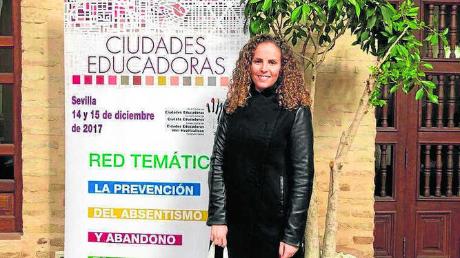 La concejal Almudena Jiménez en Sevilla.