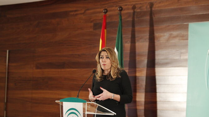 La presidenta ayer en Almería.