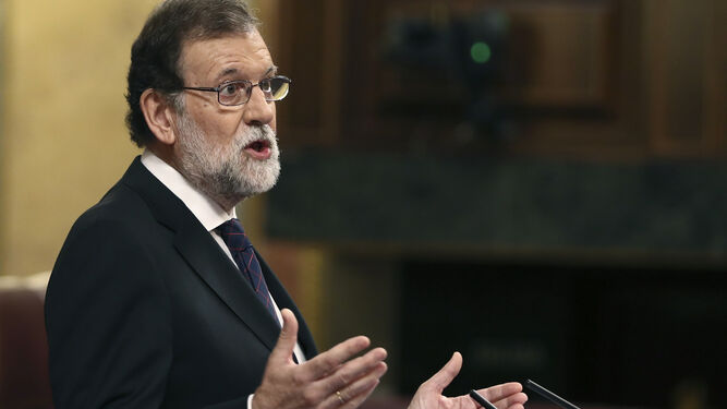 Rajoy, durante una de sus comparecencias en el Congreso.