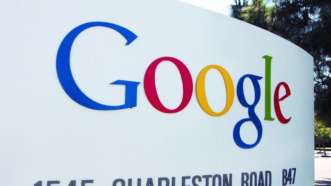 El logo de Google en las oficinas de Silicon Valley