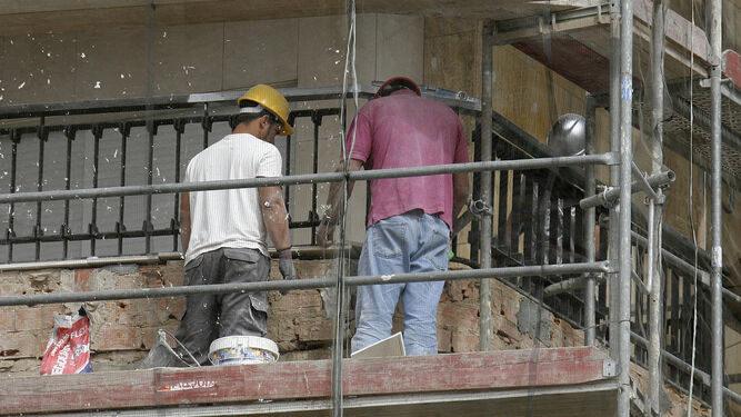 Trabajadores de la construcción.