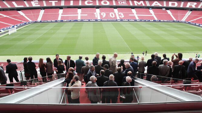 Los premiados visitaron el estadio Wanda Metropolitano.