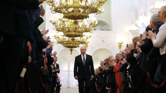 Vladimir Putin en la reciente sesión de investidura del pasado mes de mayo.