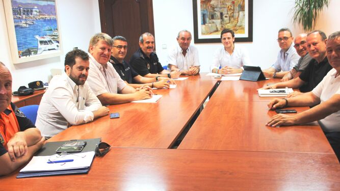 Los responsables de las distintas áreas implicadas en el dispositivo para San Juan, en la reunión de ayer.