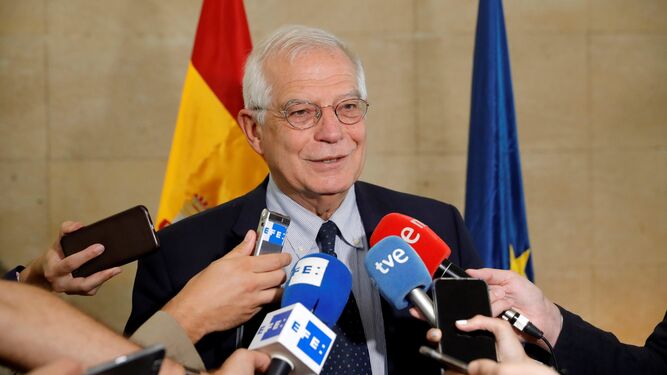 Josep Borrell en Rabat.