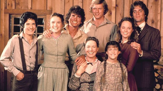 La familia Ingalls, ya creciditos todos, en la temporada final, en 1983