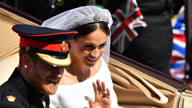 Meghan Markle y el príncipe Enrique de Inglaterra, el día de su boda el pasado mes de mayo.