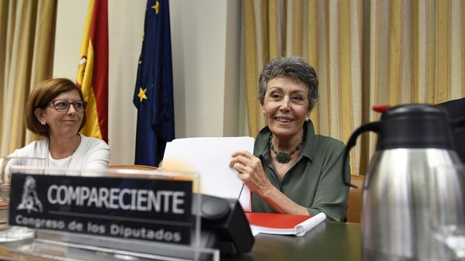 Rosa María Mateo este martes en su primera comparecencia parlamentaria
