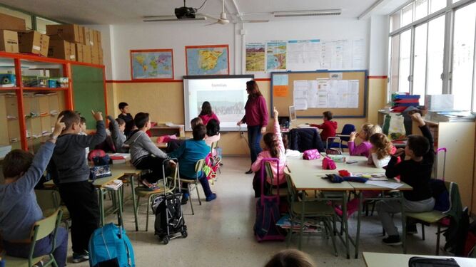 Una de las aulas TEA durante el transcurso de actividades educativas.