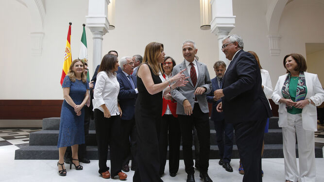 Susana Díaz, en la última posesión de consejeros de su Gobierno.