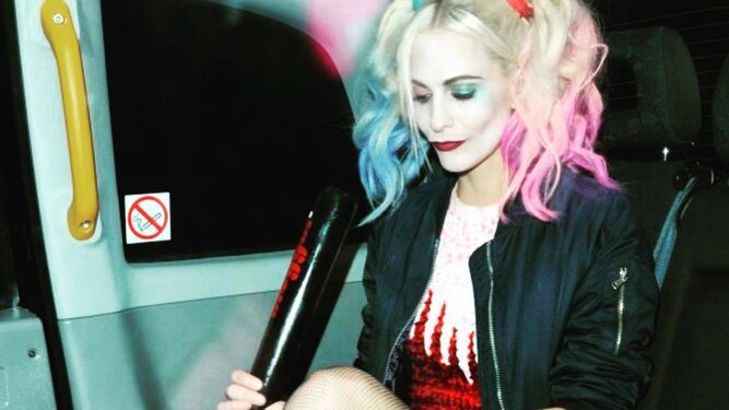 Poppy Delevigne hizo realidad su propia versi&oacute;n de Harley Quinn para sus fiestas de Halloween.