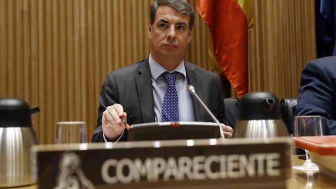 El presidente de la SEPI, Vicente Fernández, en su comparecencia en el Congreso