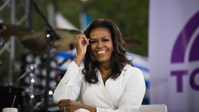 Michelle Obama, en el programa 'Good Morning America', al que acudió para hablar de su libro.
