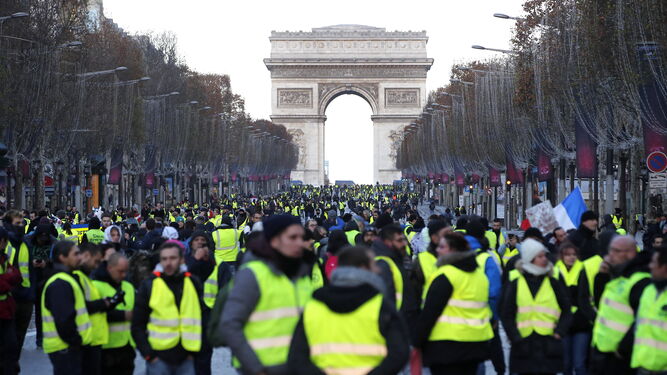 Las protestas de los 'chalecos amarillos' en París.