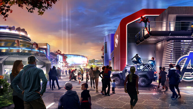 Aspecto virtual de la nueva zona de Walt Disney Studios en París