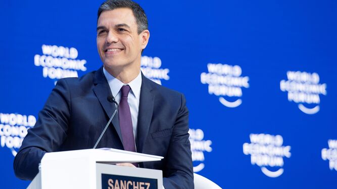 Pedro Sánchez en el Foro de Davos.
