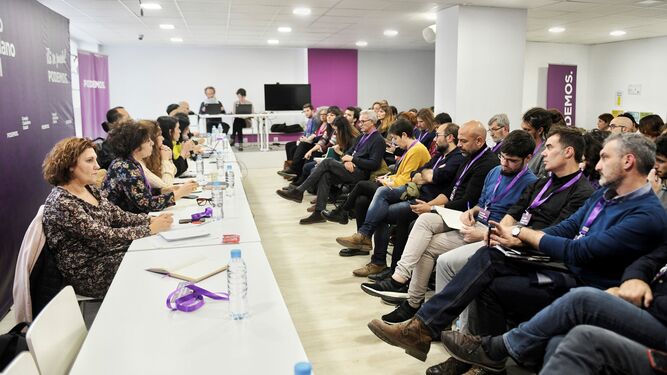 Reunión del Consejo Ciudadano Estatal de Podemos celebrada este jueves en Madrid.
