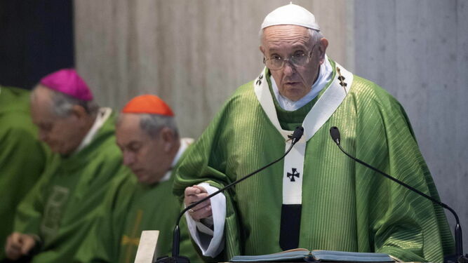 El papa Francisco durante una misa celebrada este domingo en Roma.