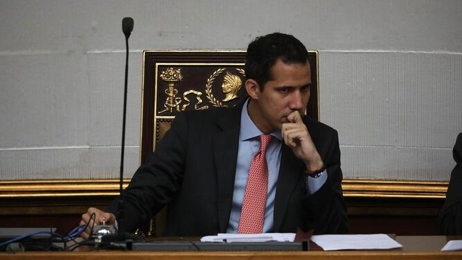Juan Guaidó, en una sesión del Parlamento venezolano.