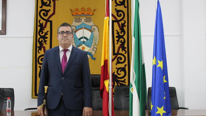 Felipe Cayuela durante su investidura como alcalde en mayo de 2018.