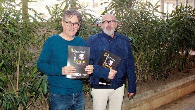 Antonio Casado y José Antonio Guijarro Caparrós, directores del Festival de Cine en corto de Vera.