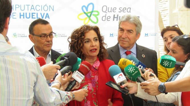 María Jesús Montero, este lunes en Huelva.
