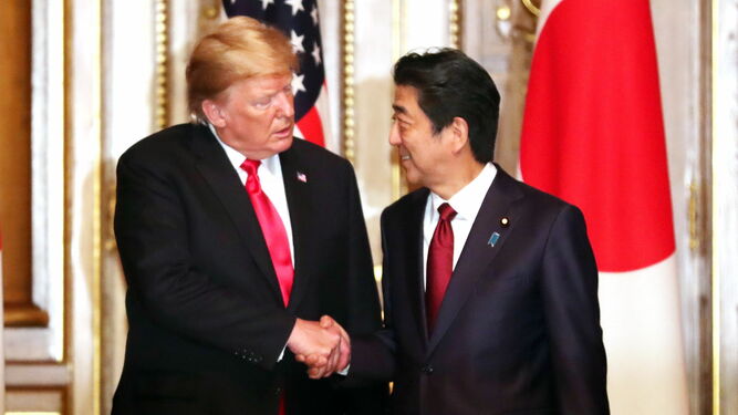 Donald Trump con Shinzo Abe