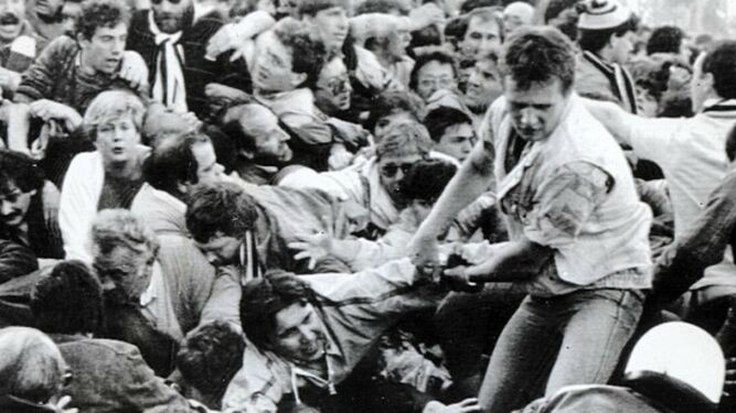 Una imagen de la tragedia de Heysel, ocurrida el 29 de mayo de 1985.