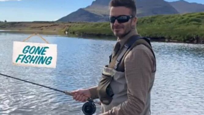 David Beckham en plena pesca islandesa