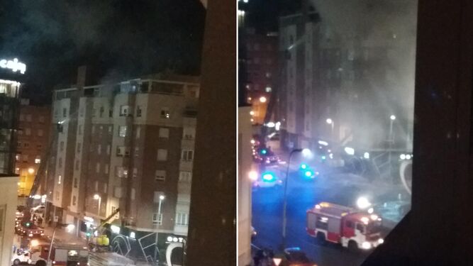 Incendio en la sexta planta de un bloque de pisos de plaza de Barcelona
