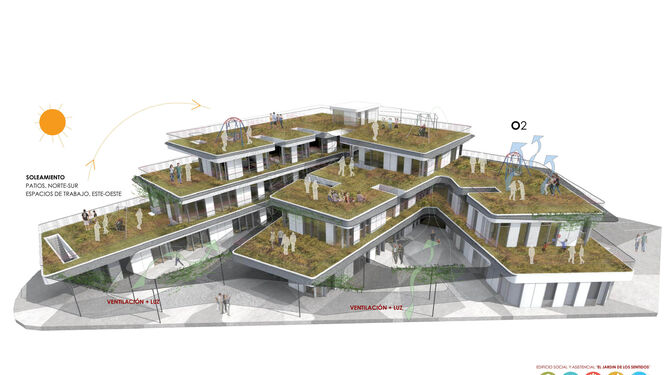 Maqueta del diseño del edificio a levantar en La Goleta