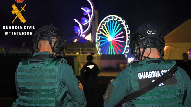 Agentes de la Guardia Civil durante el festival Dreambeach.