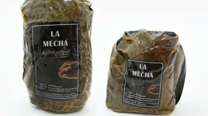 Paquetes de carne mechada que comercializa la empresa Magrudis bajo la marca La Mechá.