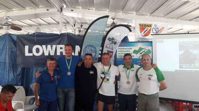 Pérez, Bravero y Vargas ganan el  XXIV Campeonato Andaluz de Pesca Submarina