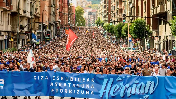 Manifestación en Bilbao en favor de los encausados