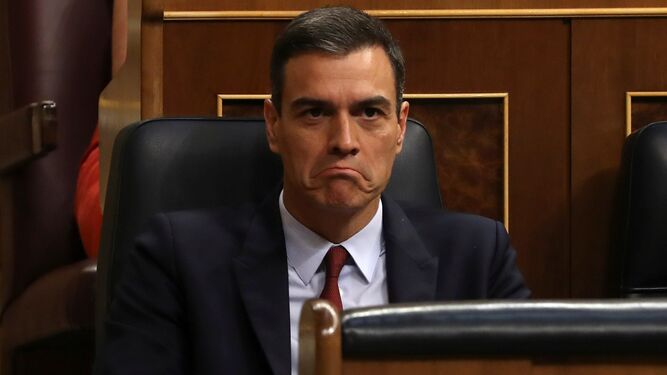 El presidente en funciones, Pedro Sánchez, en la investidura fallida que protagonizó el pasado mes de julio.