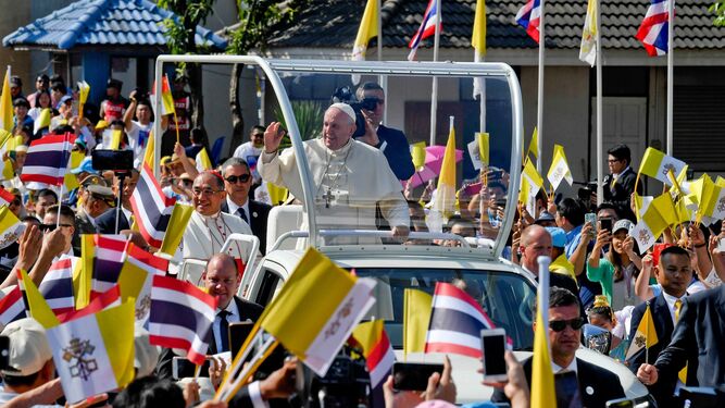 El papa Francisco durante su visita a Tailandia