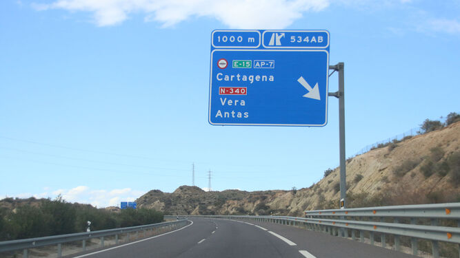 La autopista Vera-Cartagena tiene 115 kilómetros de longitud